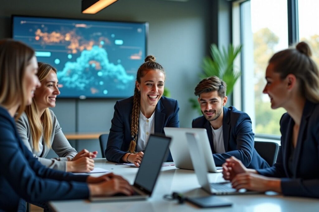 Étudiants en formation d'automatisation IA