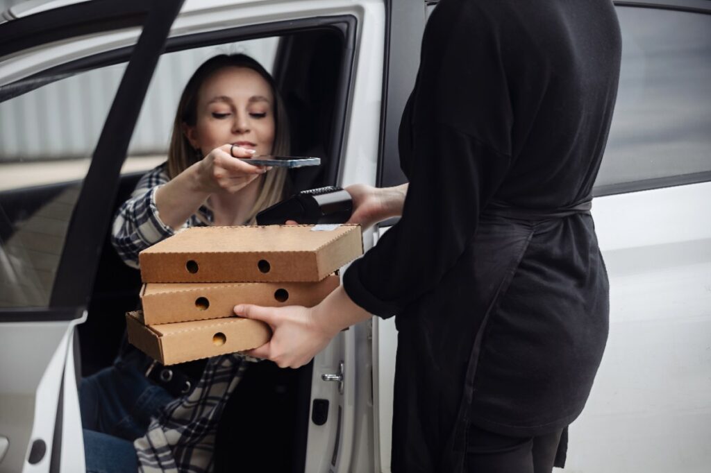 Un paiement sans contact pour une livraison