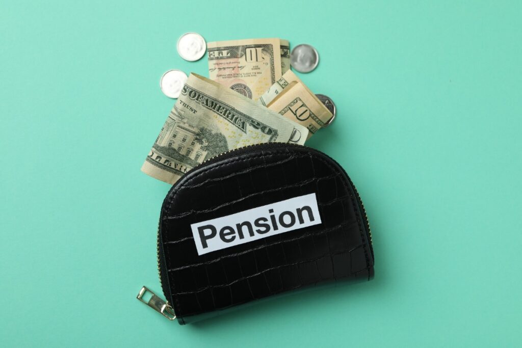Une portefeuille pour une pension et des monnaies