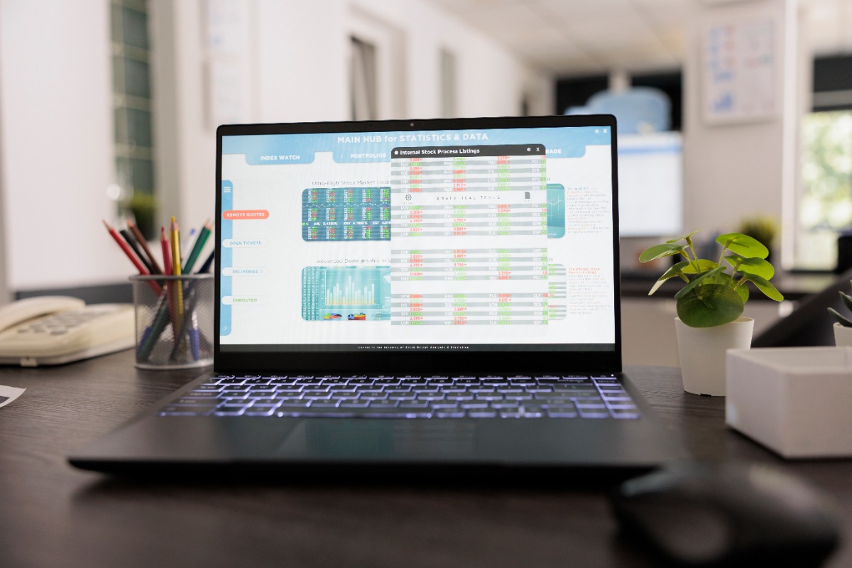 Un fichier excel ouvert sur un ordinateur